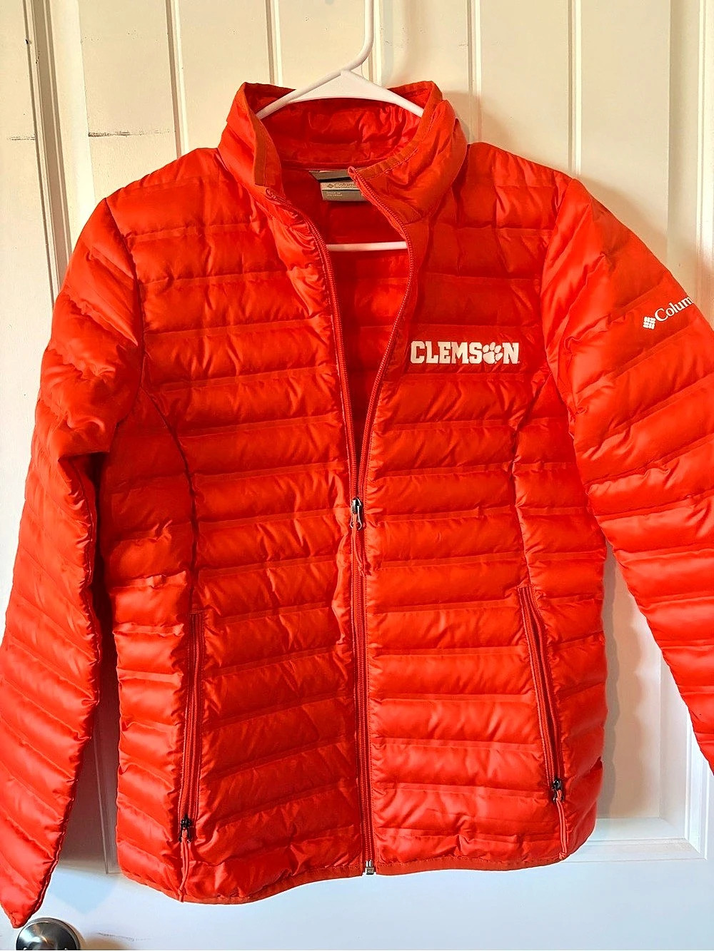 Columbia Delta Ridge Down Jacket Puffer Jacket in Orange Size Medium